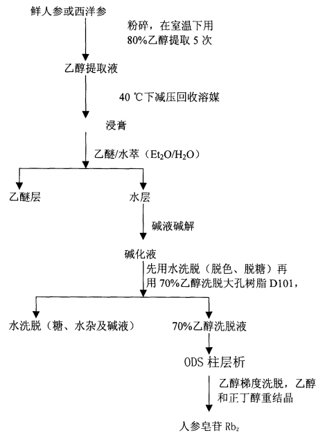 人参皂苷Rb2提取工艺流程